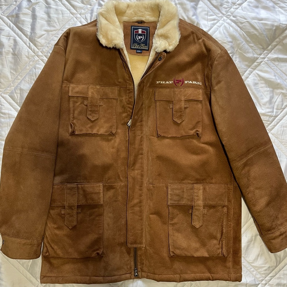 Phat Farm Suede Leather Jacket  2XL